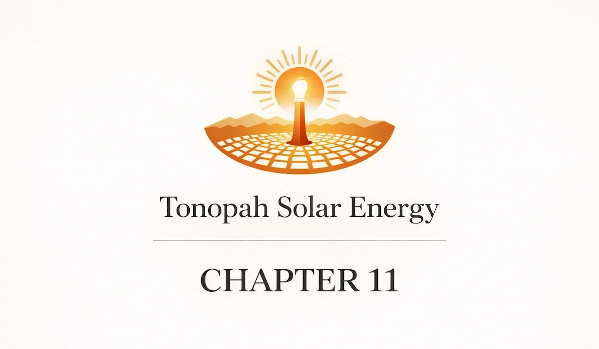 Case Summary: Tonopah Solar Energy Chapter 11 Post image