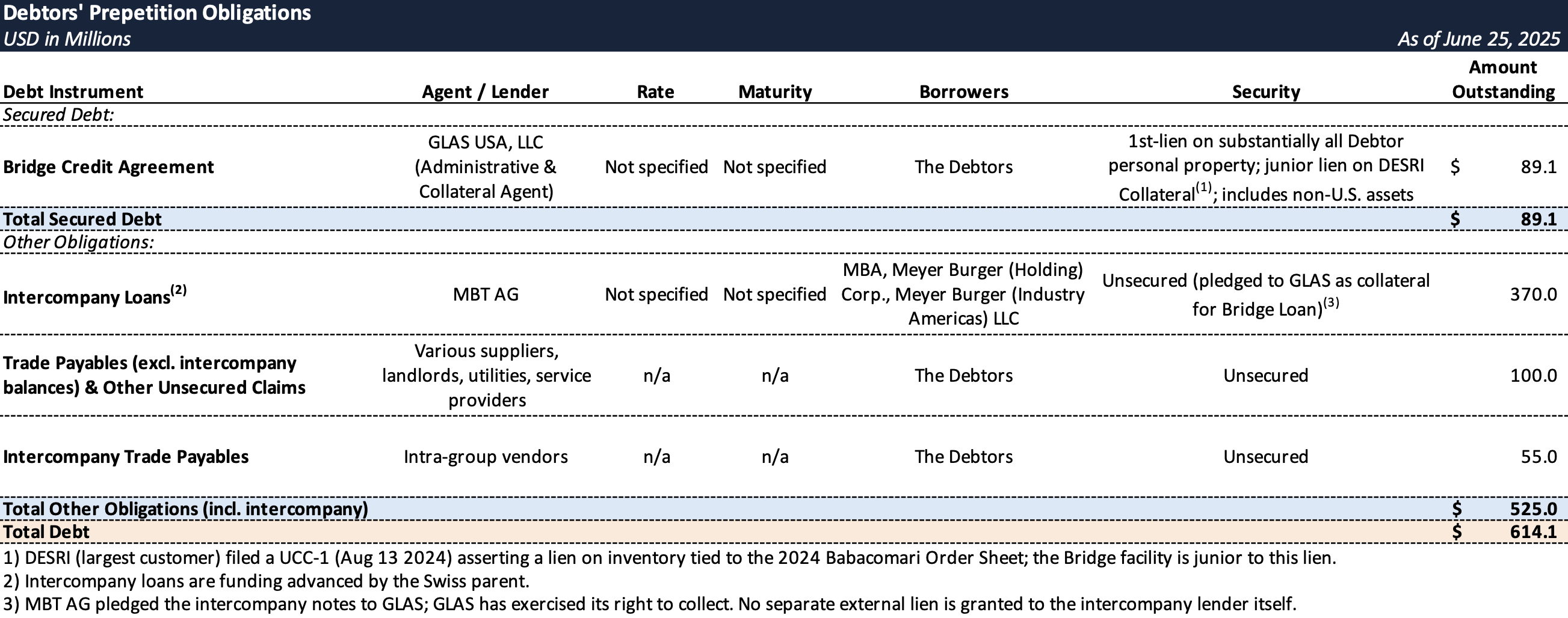 Case Summary: Meyer Burger Chapter 11